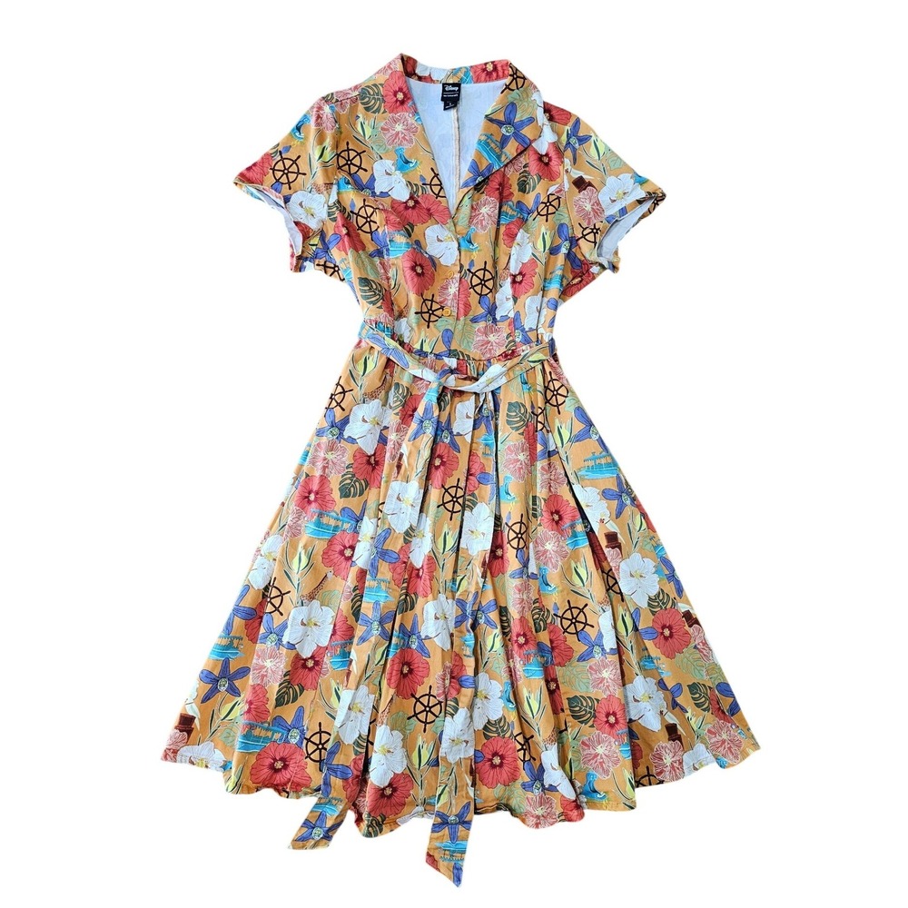 Her Universe Disney Jungle Cruise Retro Print Dress Exclusive Size‎ L 14/16 - Picture 11 of 12